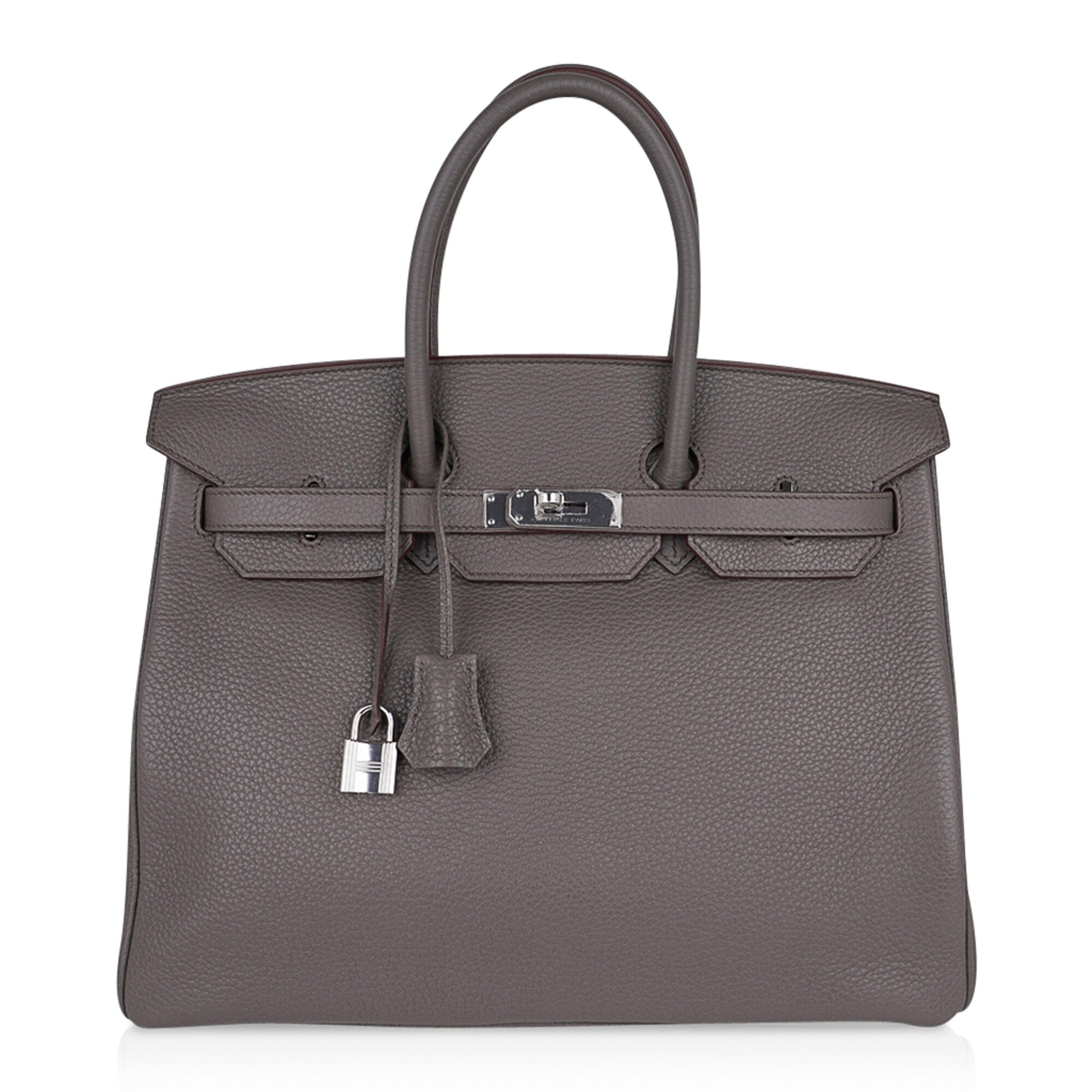 Birkin 35 Bag Etain Clemence Leather with Palladium Hardware