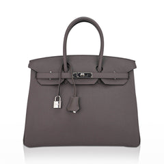 Birkin 35 Bag Etain Togo Leather with Palladium Hardware