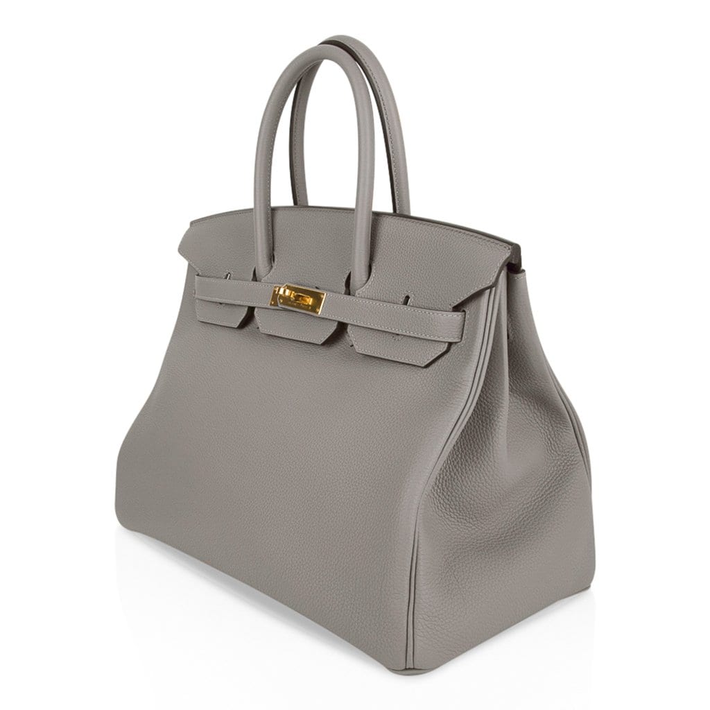 Birkin 35 Bag Gris Asphalte Togo Gold Hardware