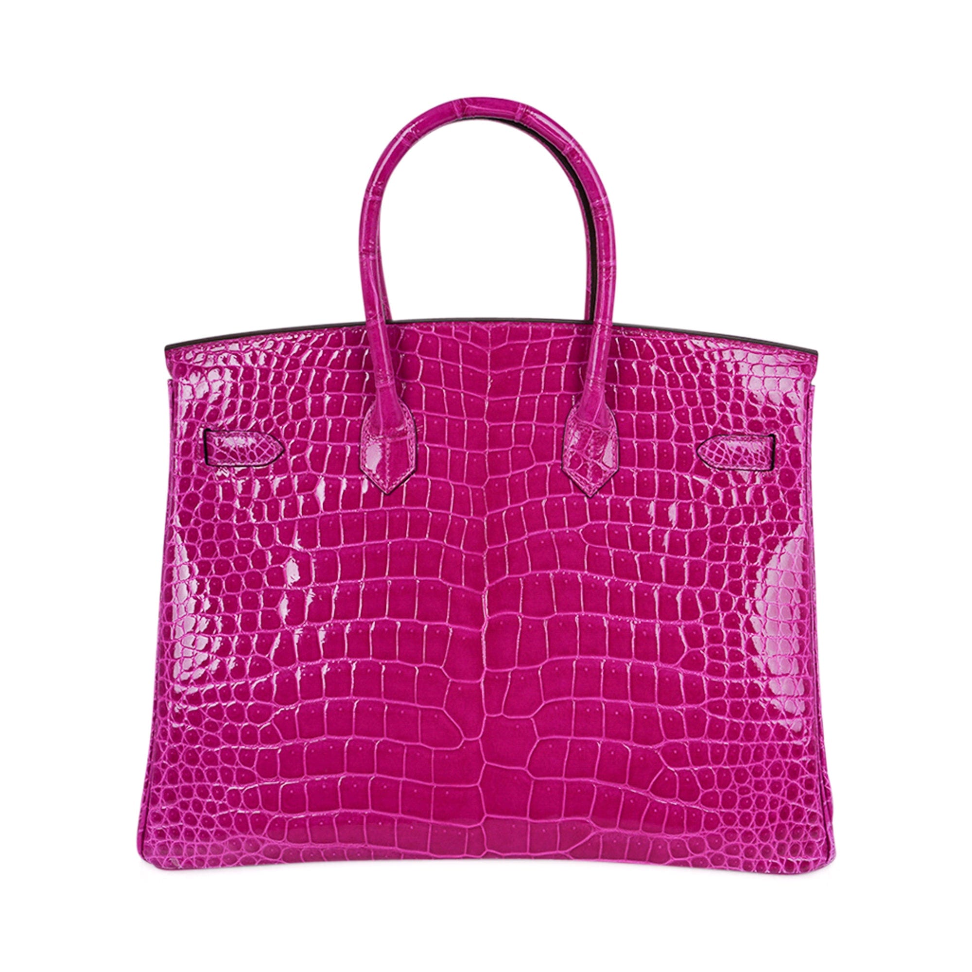 Birkin 35 Rose Scheherazade Porosus Crocodile Bag Gold Hardware