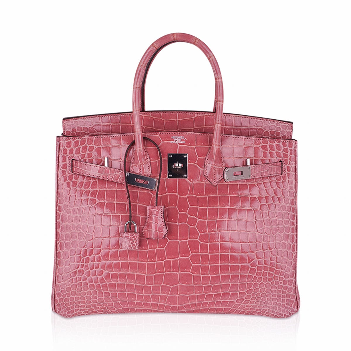 Birkin 35 Rose Indien Porosus Crocodile Bag – Rare Retired Color