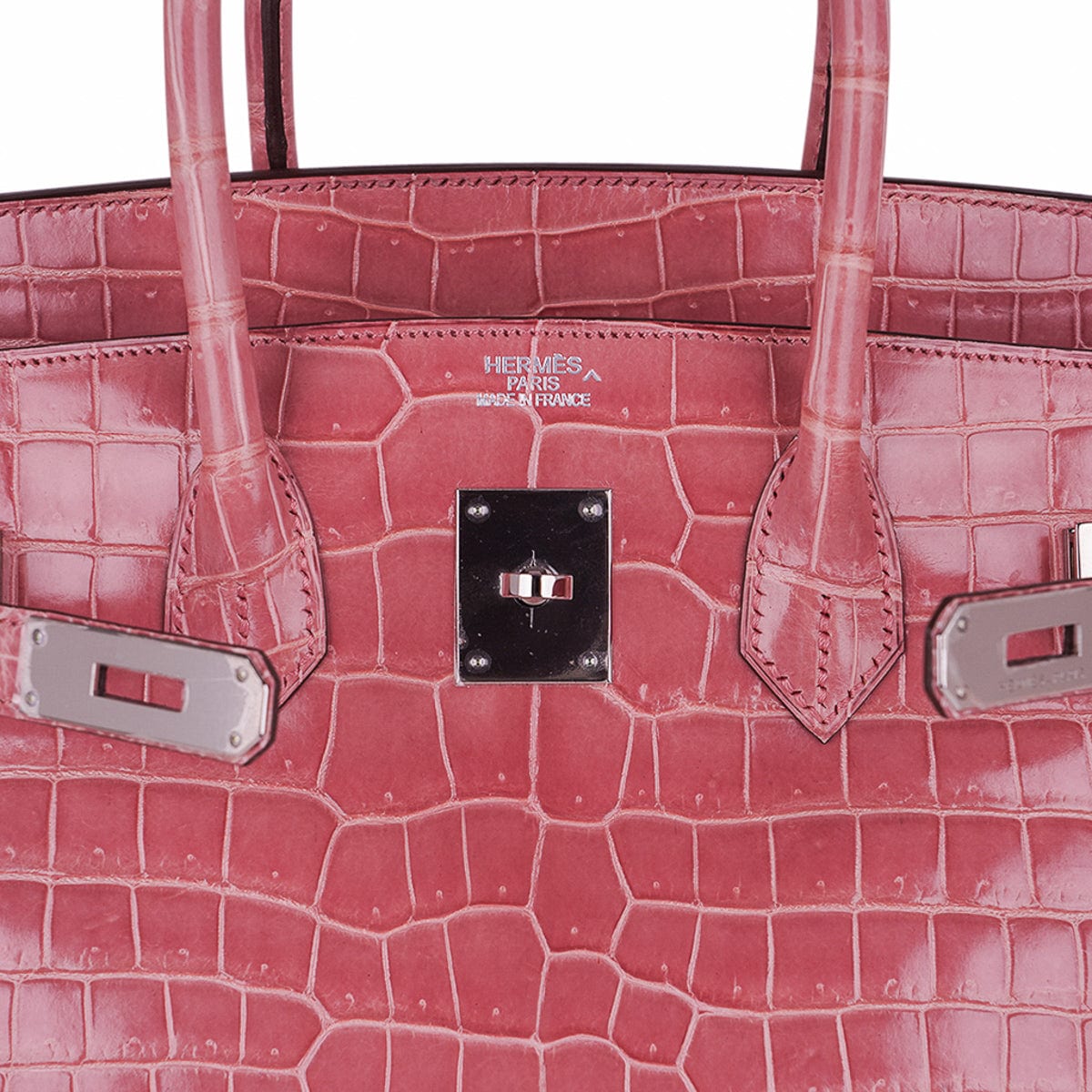Birkin 35 Rose Indien Porosus Crocodile Bag – Rare Retired Color
