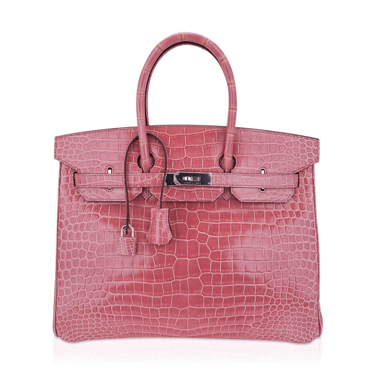 Birkin 35 Rose Indien Porosus Crocodile Bag – Rare Retired Color