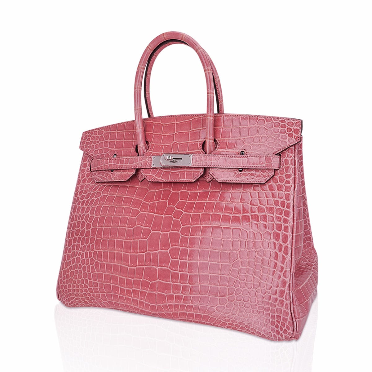 Birkin 35 Rose Indien Porosus Crocodile Bag – Rare Retired Color