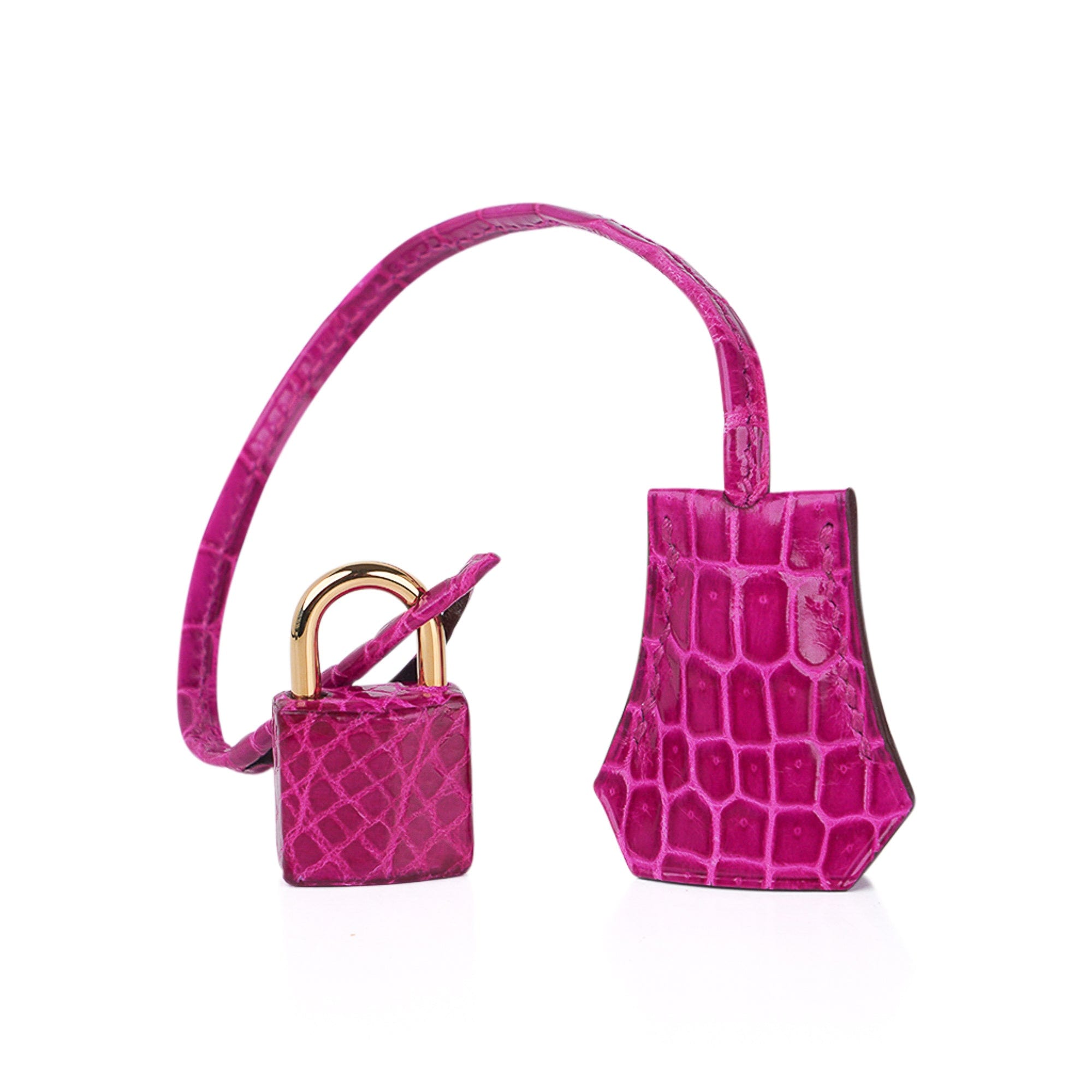 Birkin 35 Bag Rose Scheherazade Porosus Crocodile with Gold Hardware