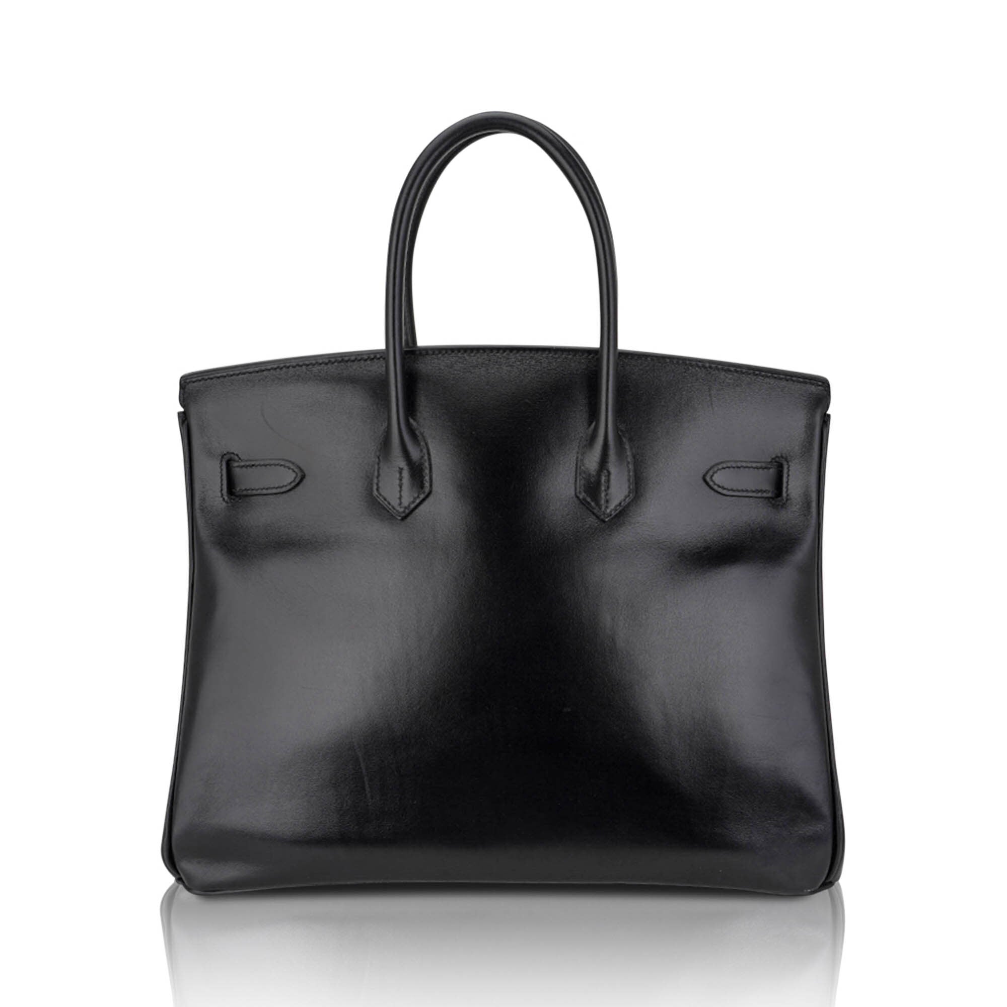 Birkin Limited Edition So Black 35 Bag Box Leather and Black Hardware