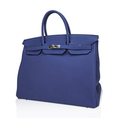 Limited Edition Birkin 40 Bag Blue de Prusse Togo Leather with Palladium Hardware