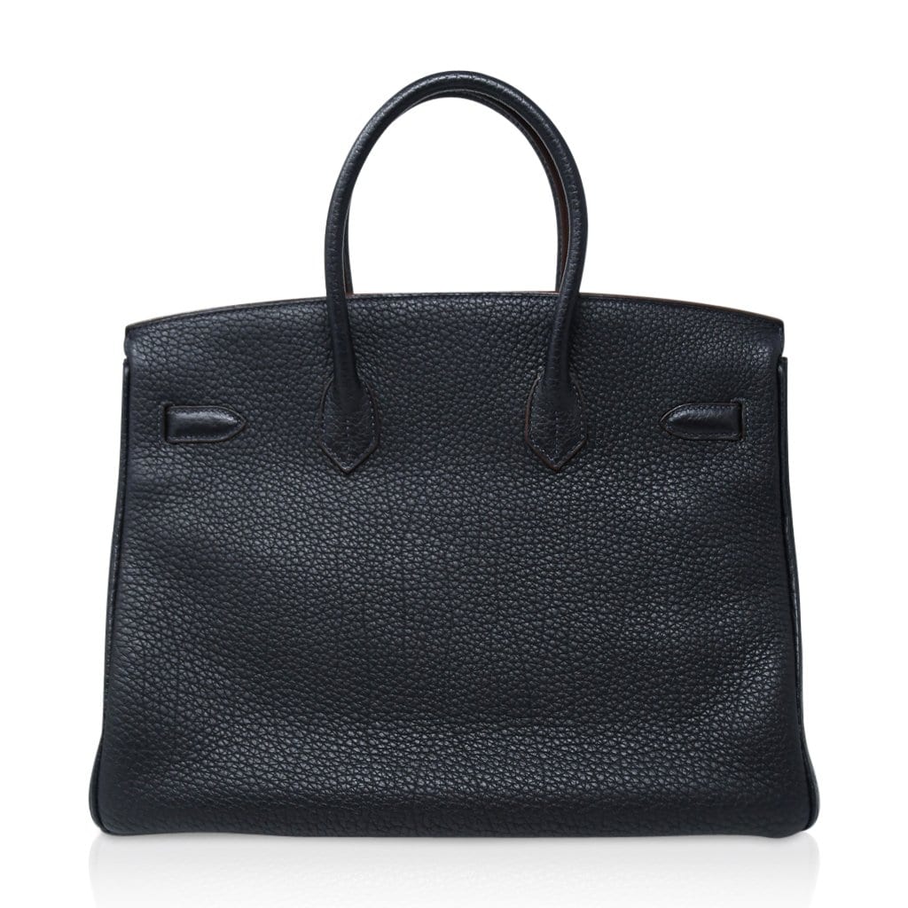 Club Birkin 35 Bag Blue Indigo / Fauve Barenia / Crinoline Fjord Palladium
