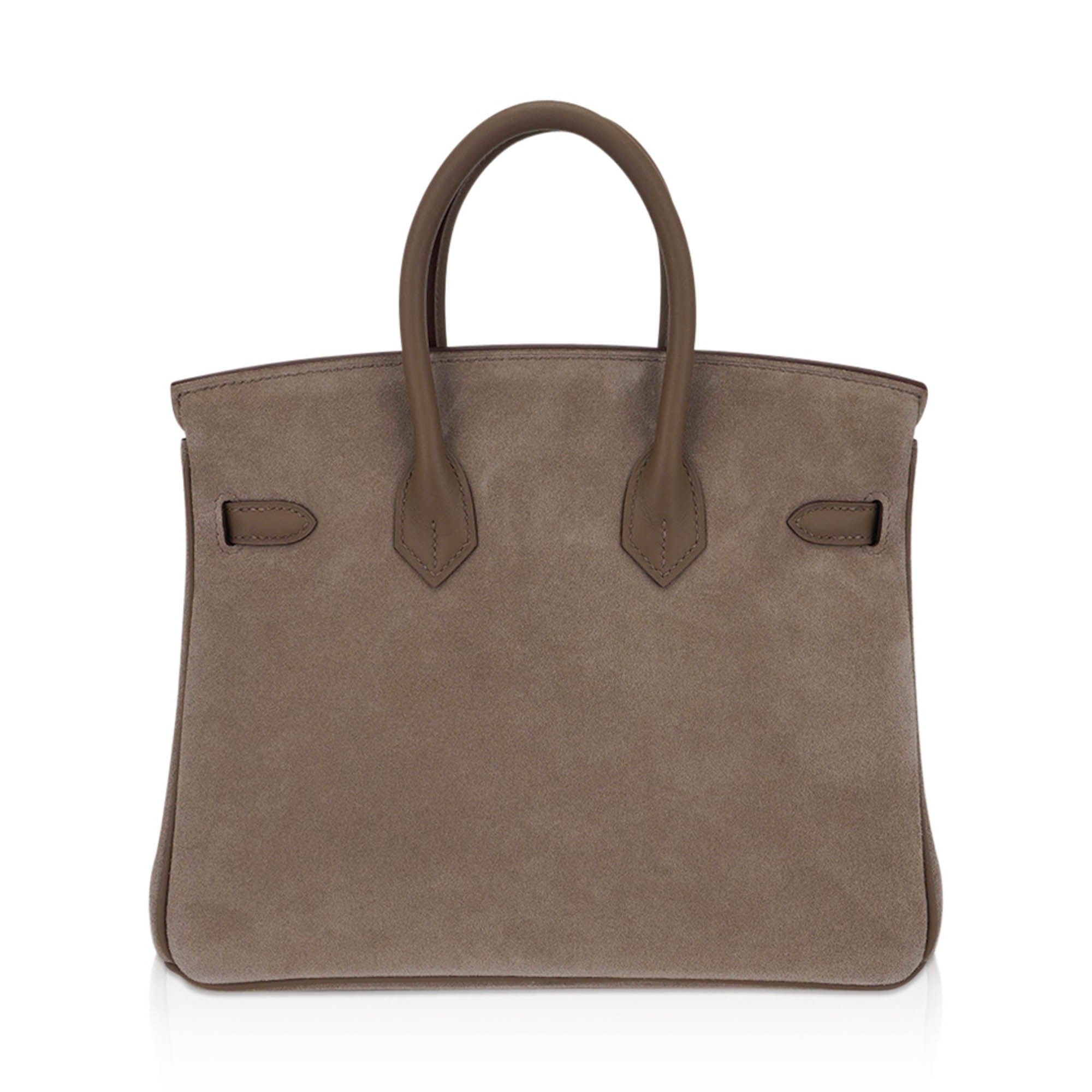 Limited Edition Birkin 25 Grizzly Bag Gris Caillou Etoupe Swift Leather