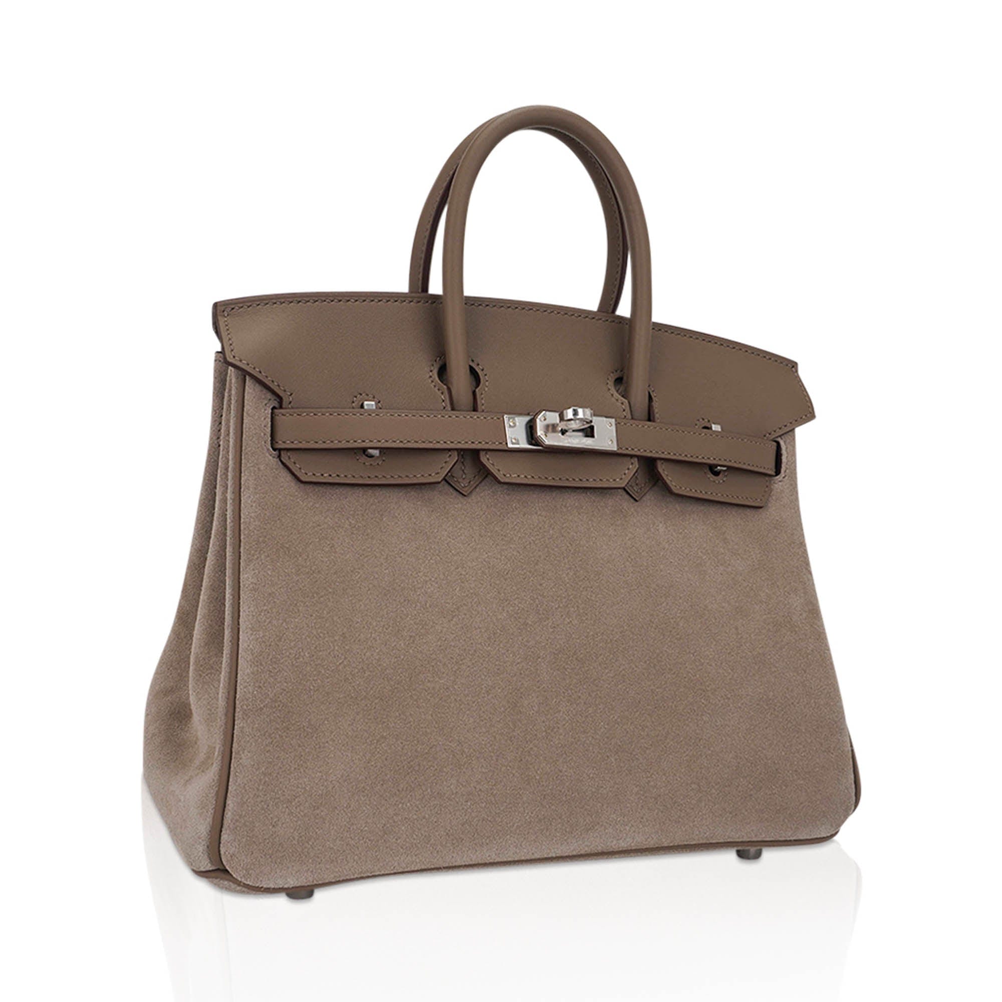 Limited Edition Birkin 25 Grizzly Bag Gris Caillou Etoupe Swift Leather