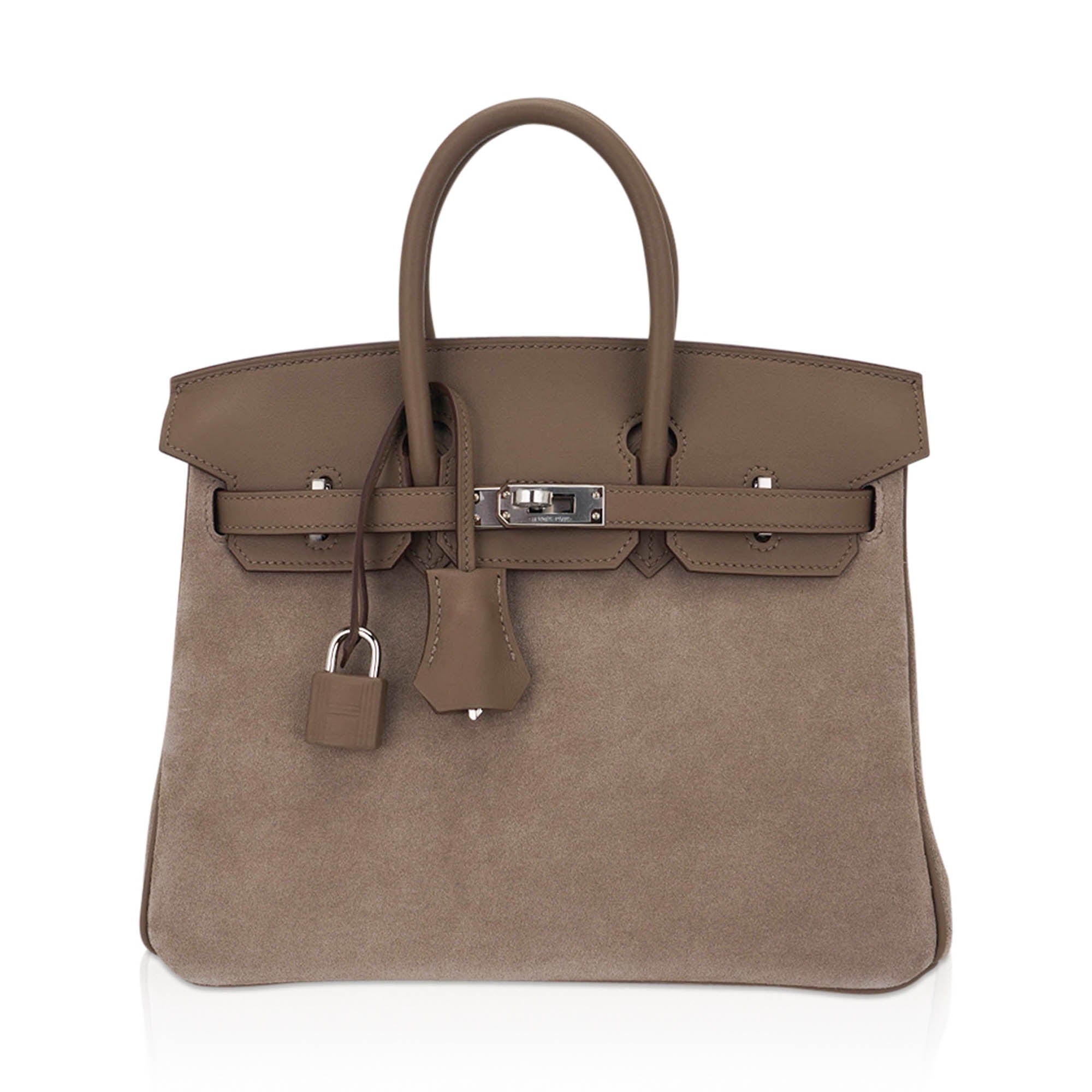 Limited Edition Birkin 25 Grizzly Bag Gris Caillou Etoupe Swift Leather