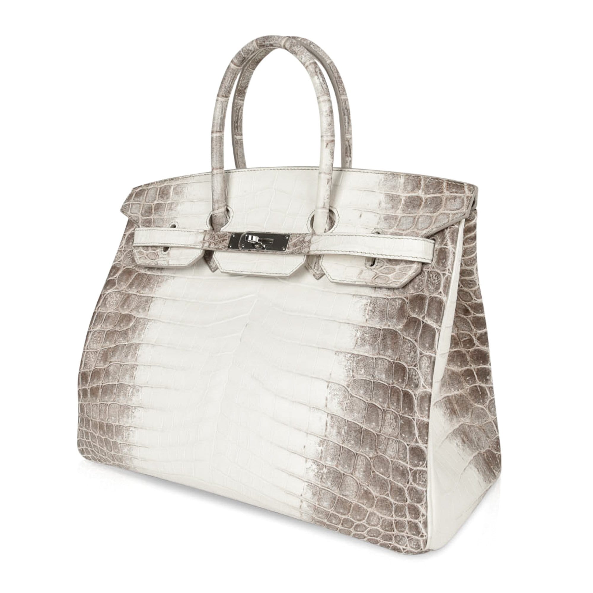 Birkin 35 Himalaya Blanc Crocodile Palladium Hardware
