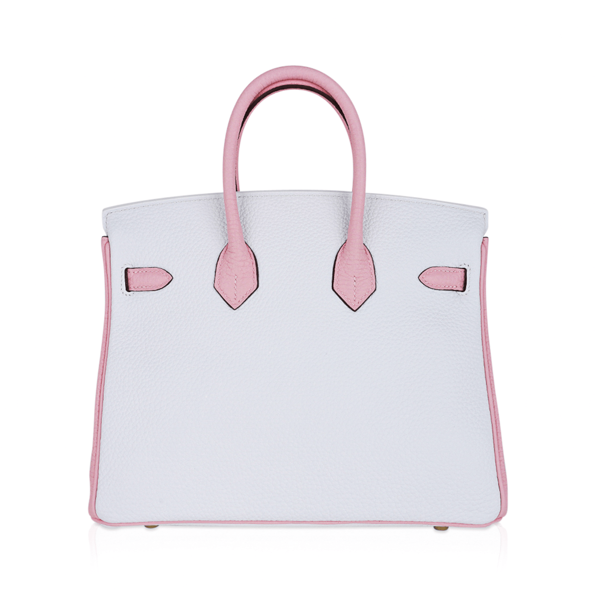 Special Order HSS Birkin 25 Bag Rose Sakura & White Clemence Leather Gold Hardware