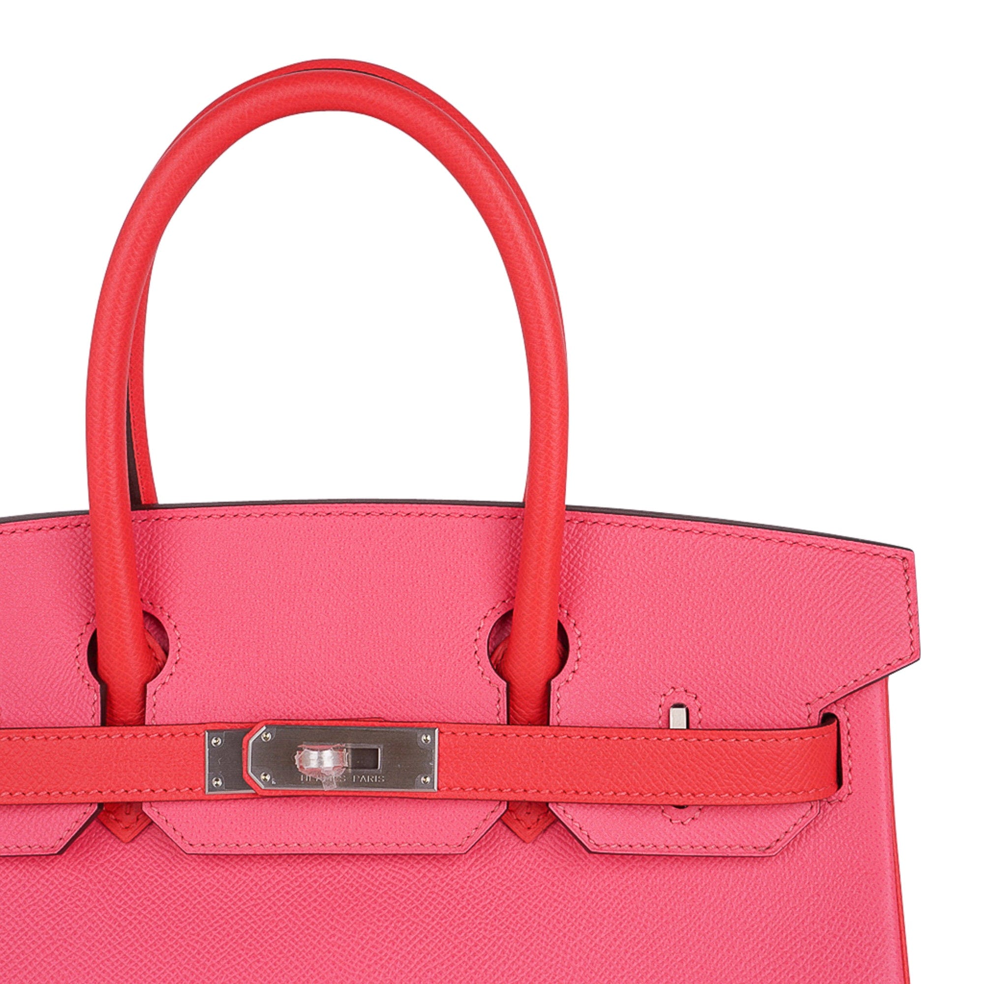 Special Order HSS Birkin 30 Bag Rose Azalee & Rose Jaipur Epsom with Brushed Palladium Hardware