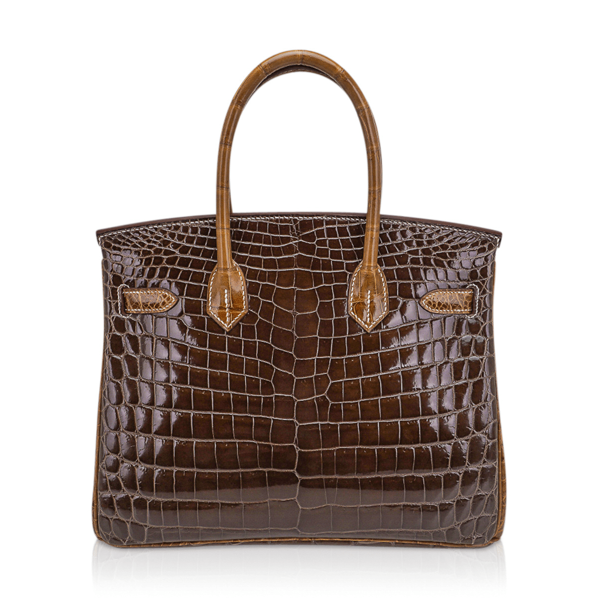 Special Order Birkin 30 HSS Bag Gris Elephant and Ficelle Crocodile with Gold Hardware