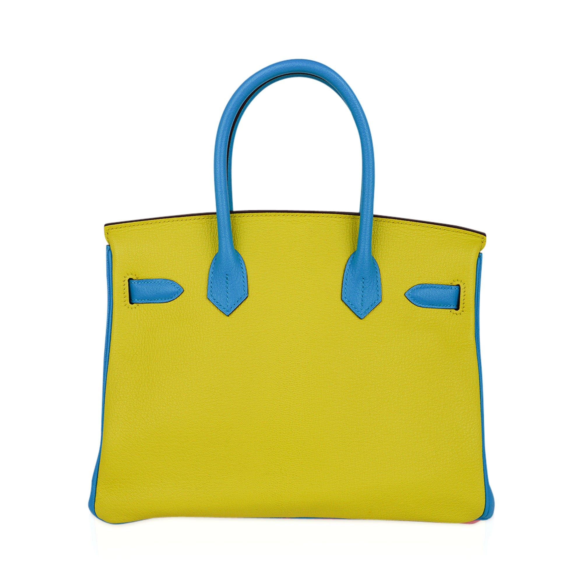 Birkin HSS 30 Bag Tri-Color Rose Confetti Bue Aztec Soufre Chevre