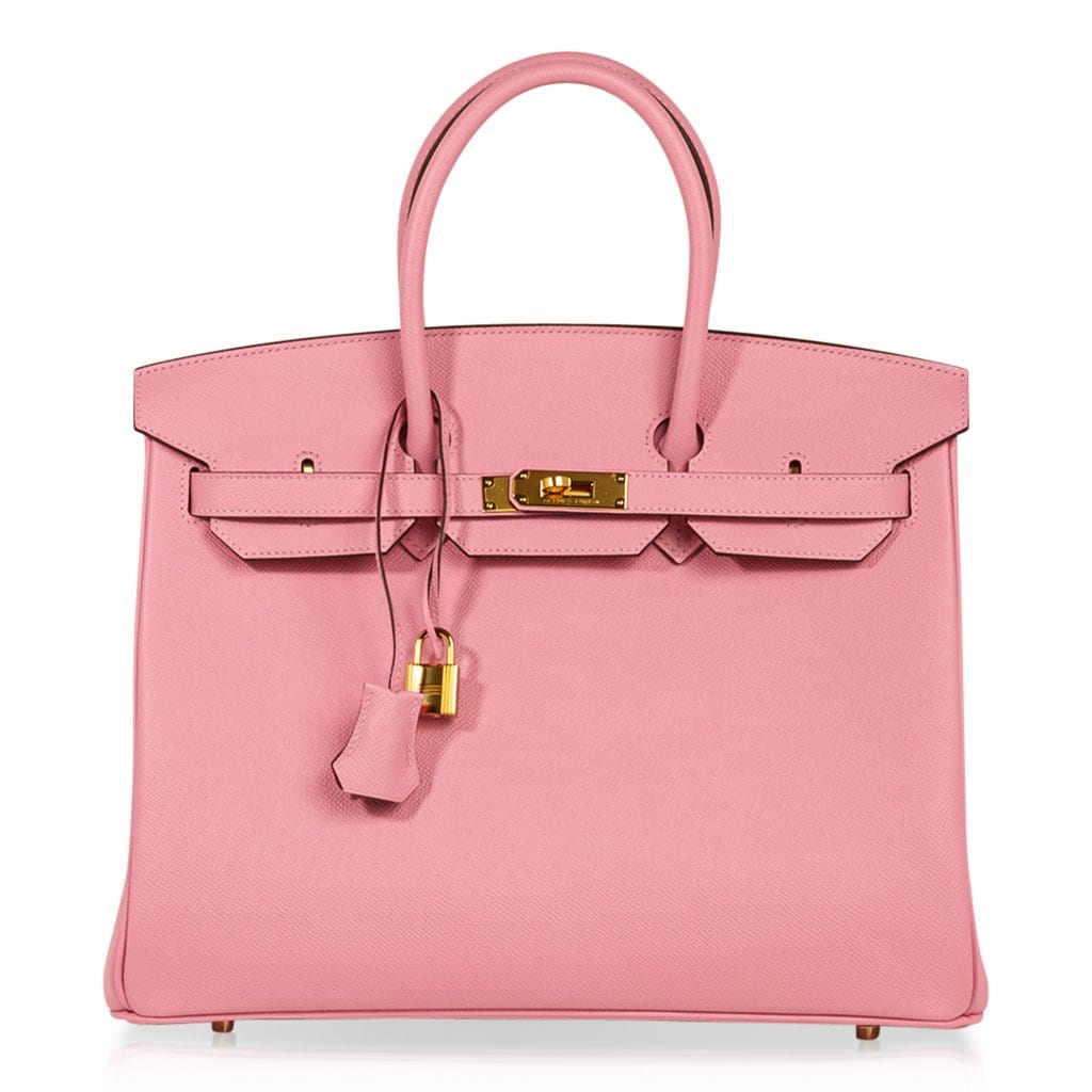Birkin HSS 35 Bag Rose Confetti / Rubis Gold Hardware Epsom Leather