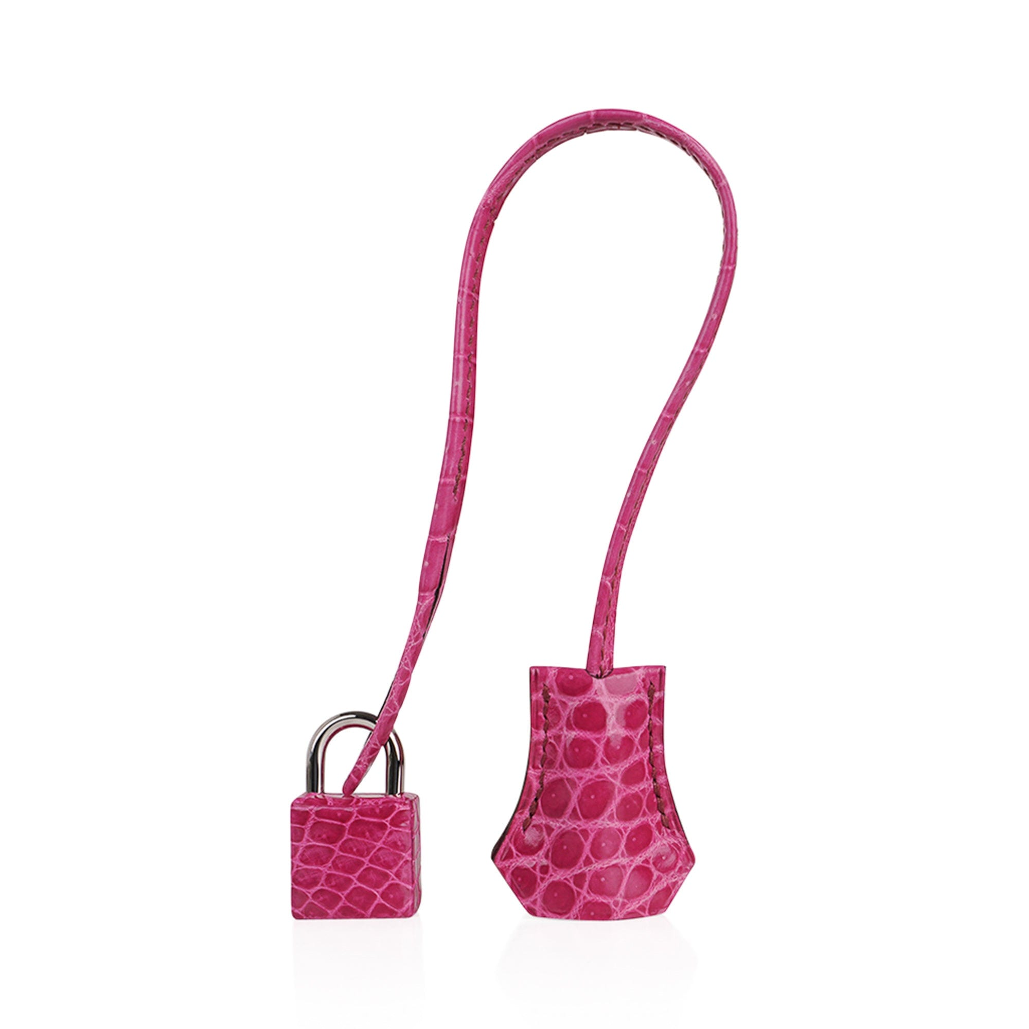 Special Order HSS Birkin 35 Bag Rose Indienne and Fuchsia Porosus Crocodile with Palladium Hardware
