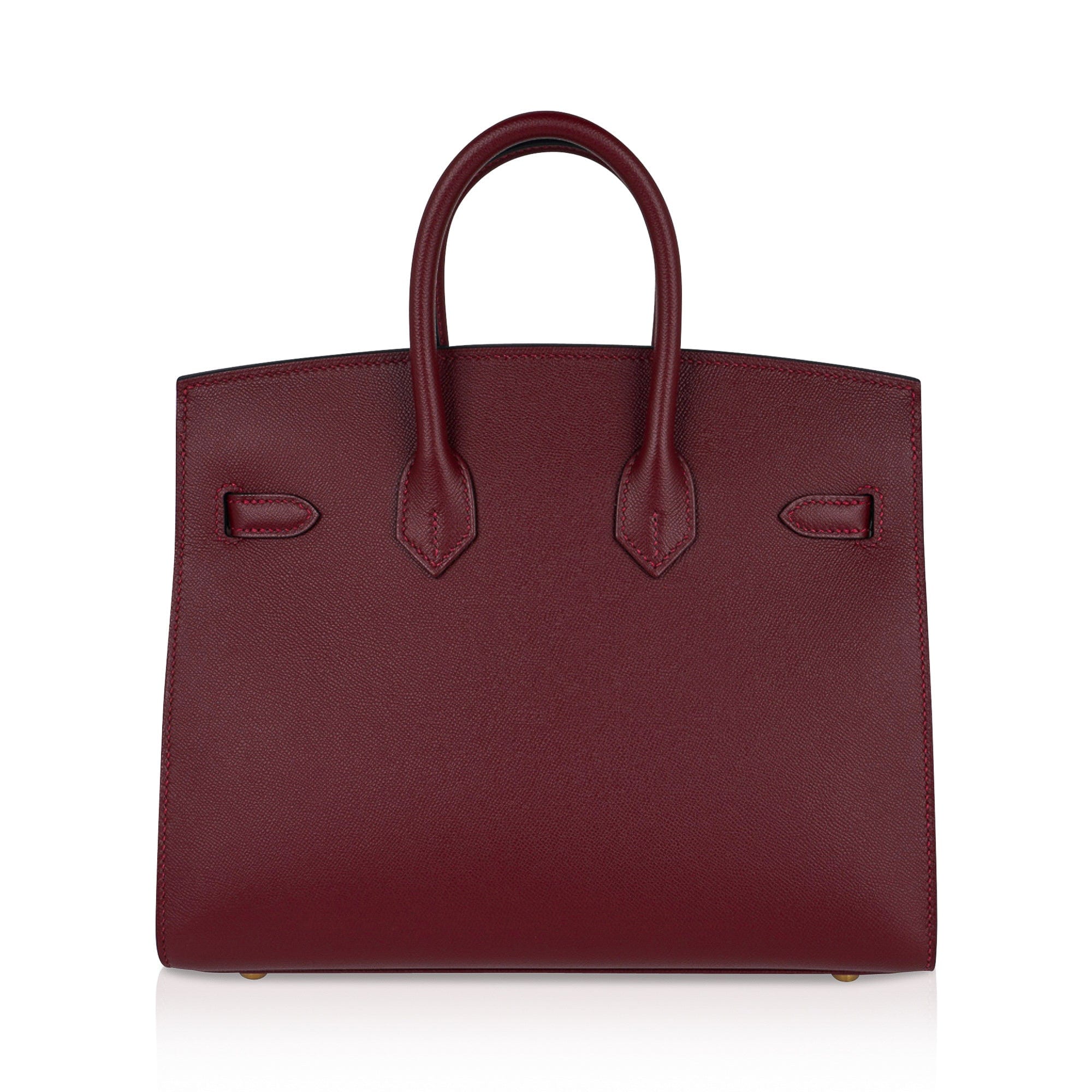Birkin 25 Bag Sellier Rouge H Gold Hardware Veau Madame Leather