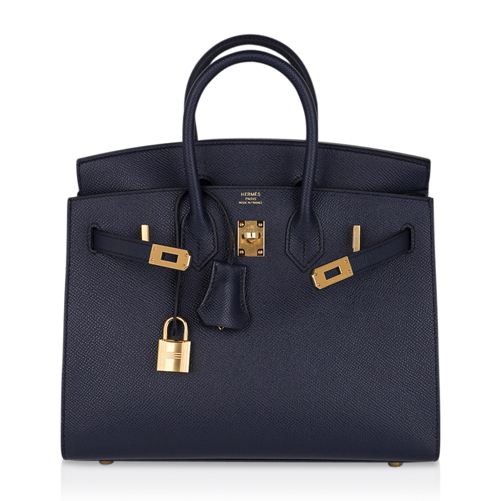 Birkin 25 Sellier Bag Bleu Indigo Gold Hardware Epsom Leather New w/Box