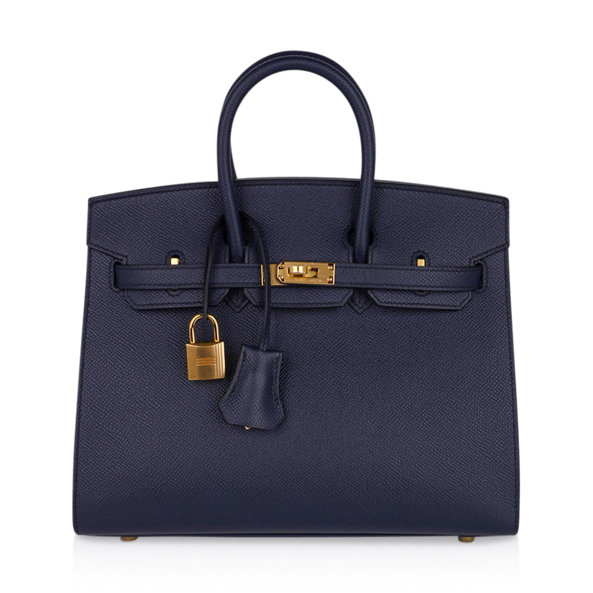 Birkin 25 Sellier Bag Bleu Indigo Gold Hardware Epsom Leather New w/Box