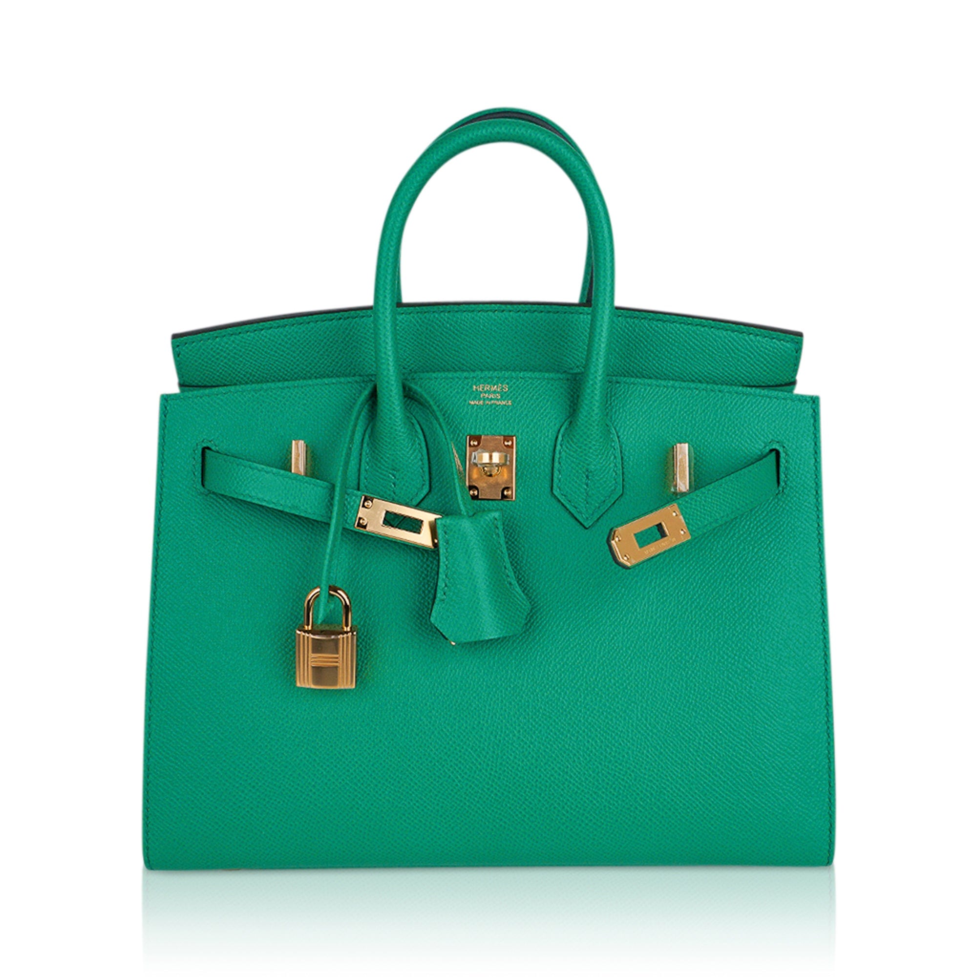 Birkin Sellier 25 Bag Vert Jade Epsom Leather with Gold Hardware