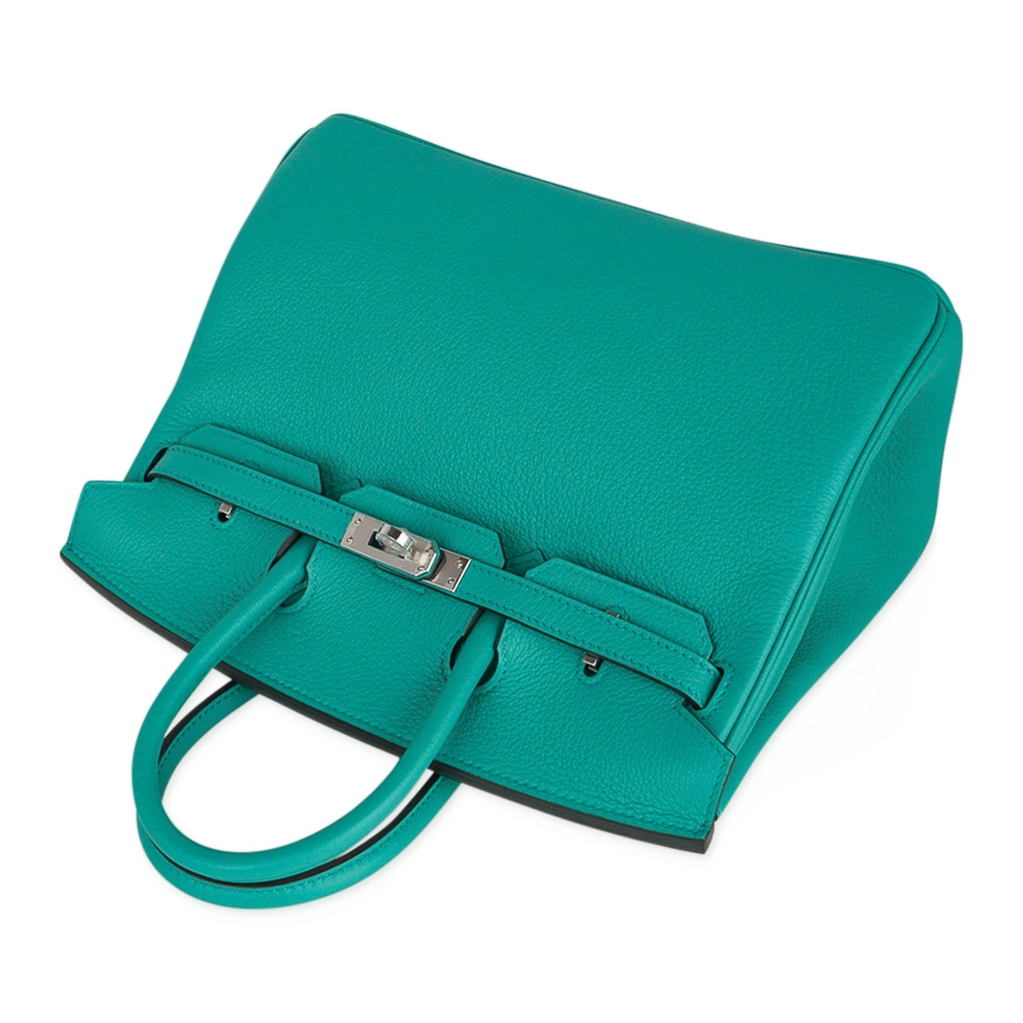 Verso Birkin 25 Bag Vert Verone & Rose Lipstick Novillo Leather with Palladium Hardware