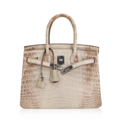 Birkin 30 Bag Gris Cendre Himalaya Crocodile Palladium Hardware