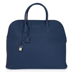 Bolide 45 Bag Blue de Prusse Togo Leather with Palladium Hardware