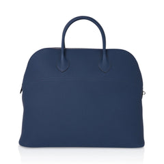 Bolide 45 Bag Blue de Prusse Togo Leather with Palladium Hardware