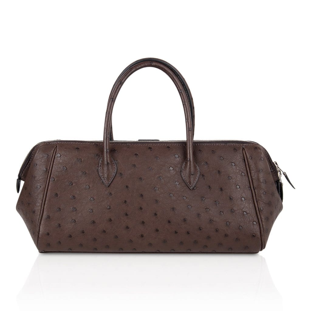 Limited Edition Bombay 27 Bag Marron Fonce Ostrich Small Model