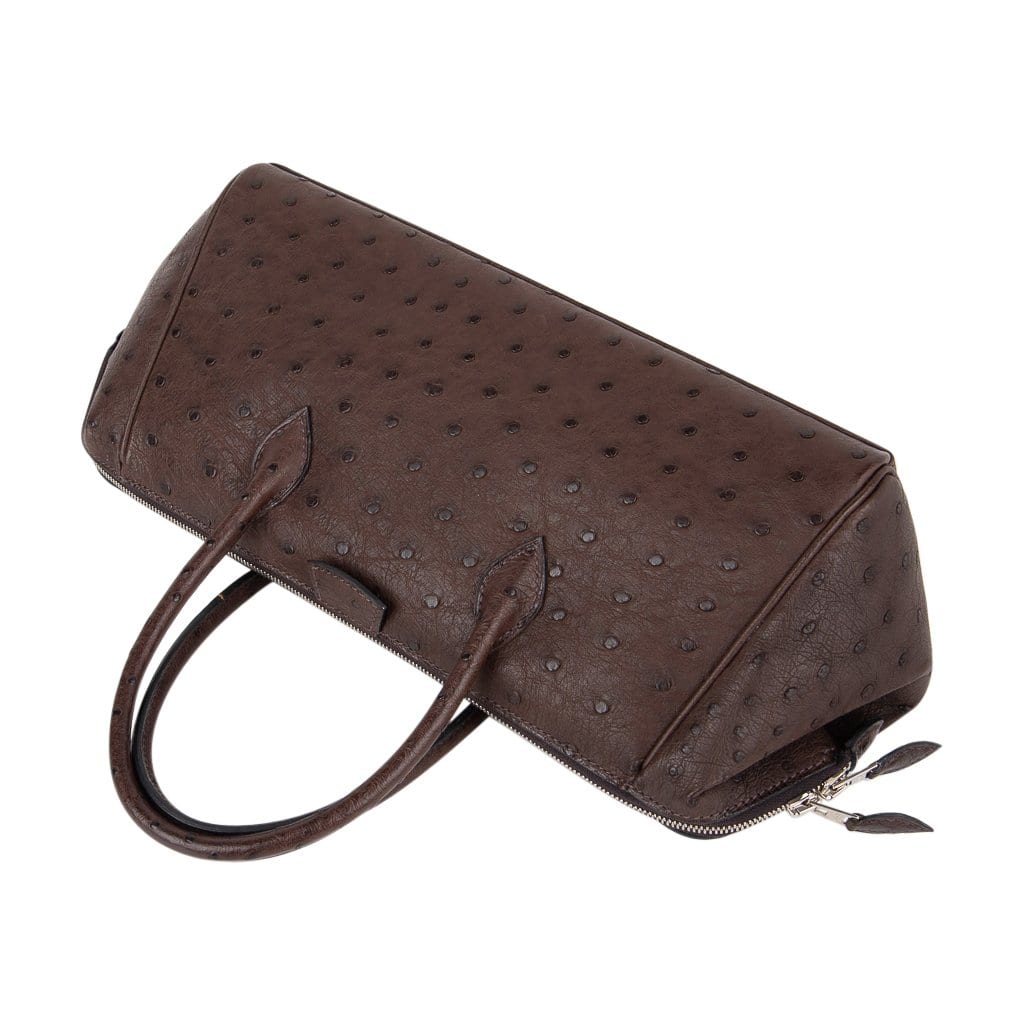 Limited Edition Bombay 27 Bag Marron Fonce Ostrich Small Model