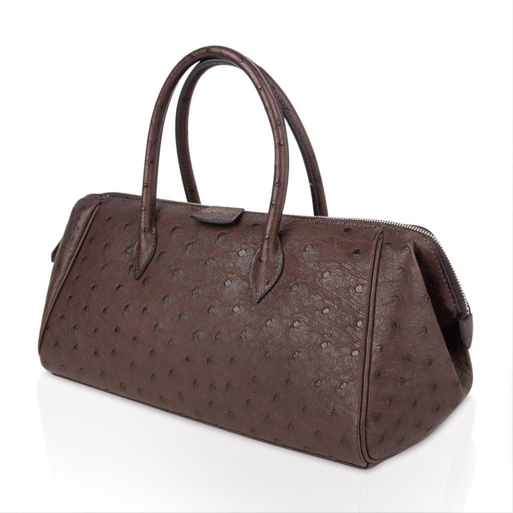 Limited Edition Bombay 27 Bag Marron Fonce Ostrich Small Model
