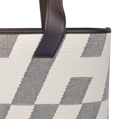 Cabas H En Biais Black / Ecru Canvas / Swift 40 Tote Bag