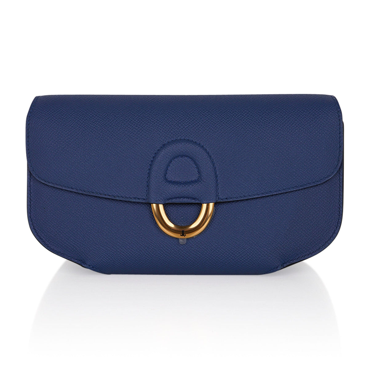 Cherche Midi 22 Blue Agate Gold Hardware Epsom Leather Clutch Limited EditionBag