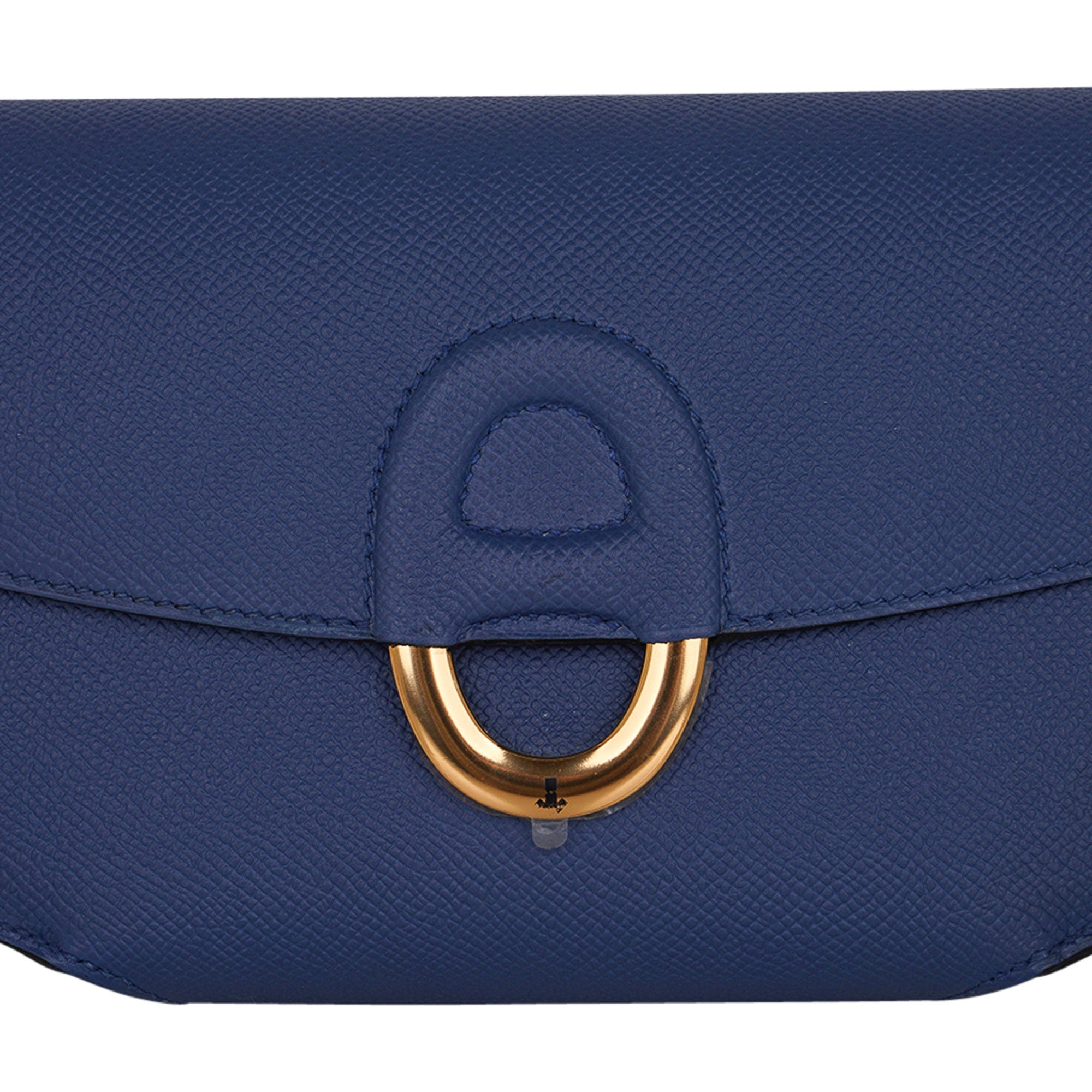 Cherche Midi 22 Blue Agate Gold Hardware Epsom Leather Clutch Limited EditionBag