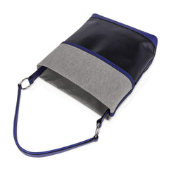 Col Roule Bag Noir Toile Berline Bleu Saphir and Toile Tote
