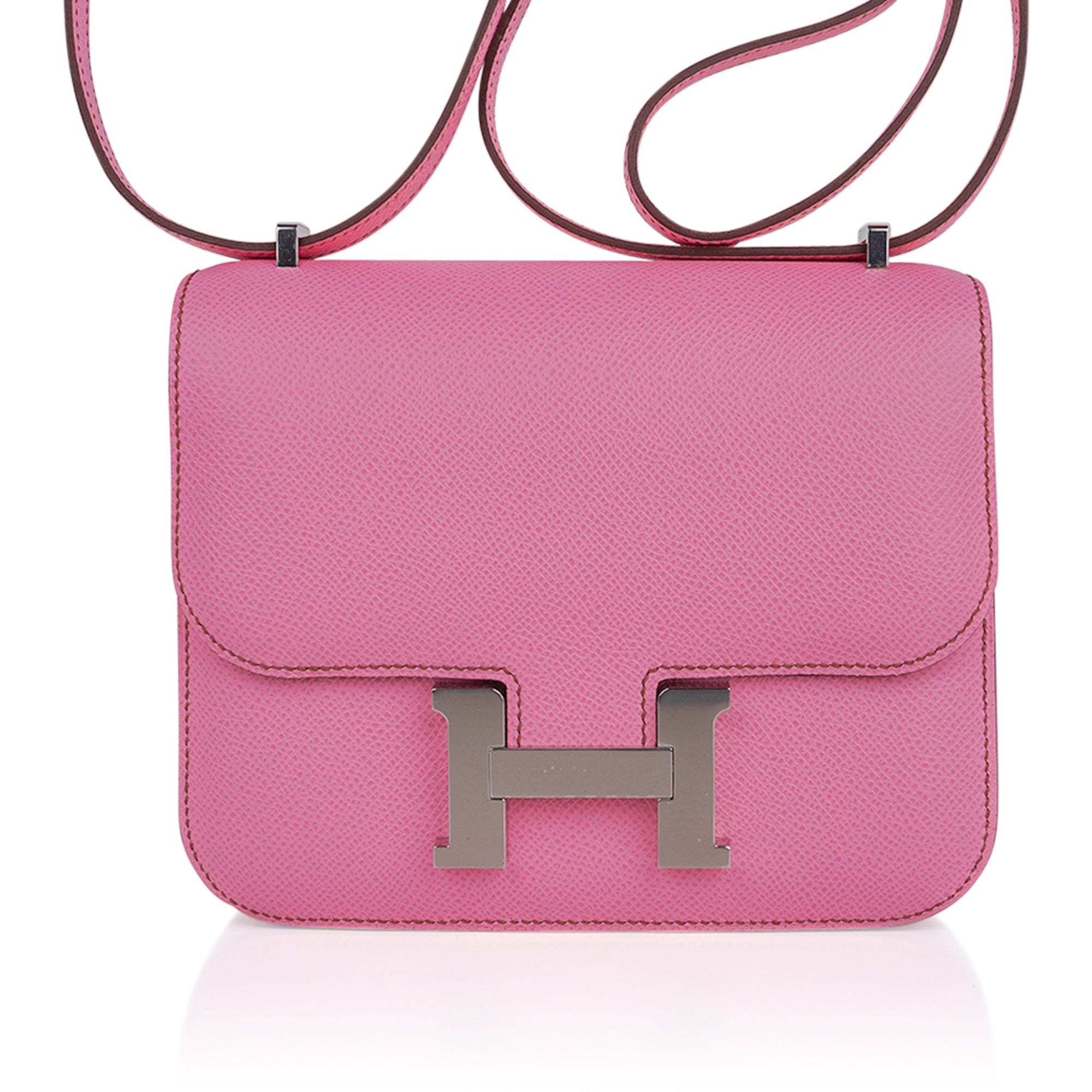 Constance 18 Mini Bag 5P Pink Epsom Palladium Hardware