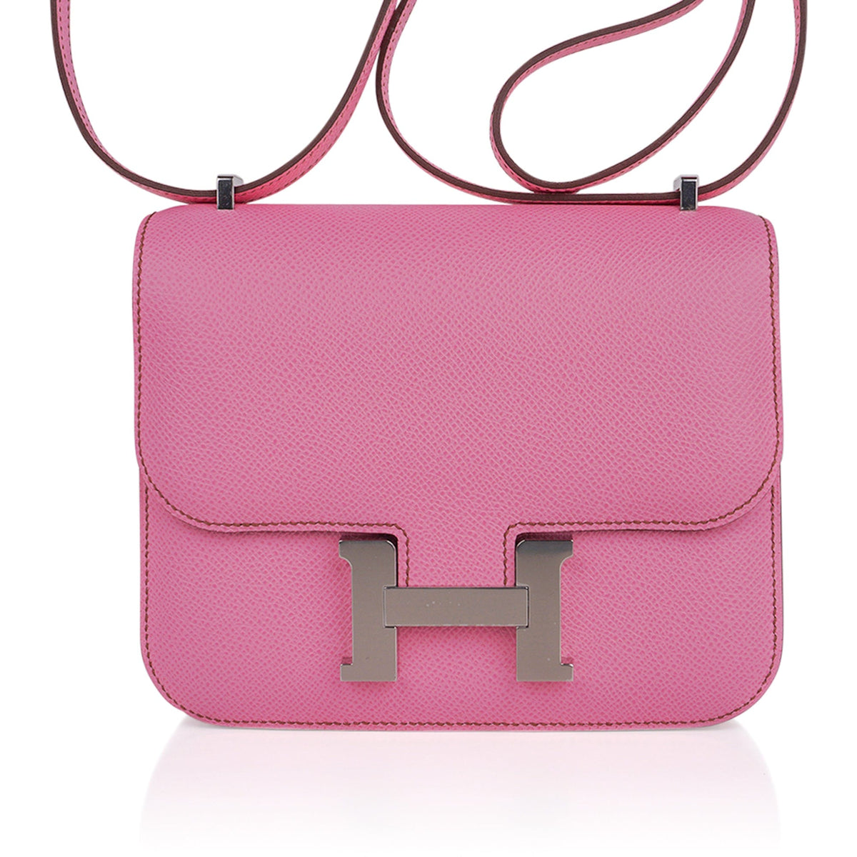 Constance 18 Mini Bag 5P Pink Epsom Palladium Hardware