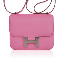 Constance 18 Mini Bag 5P Pink Epsom Palladium Hardware