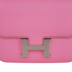 Constance 18 Mini Bag 5P Pink Epsom Palladium Hardware