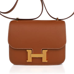 Constance 18 Mini Bag Gold w/ Gold Hardware Epsom Leather