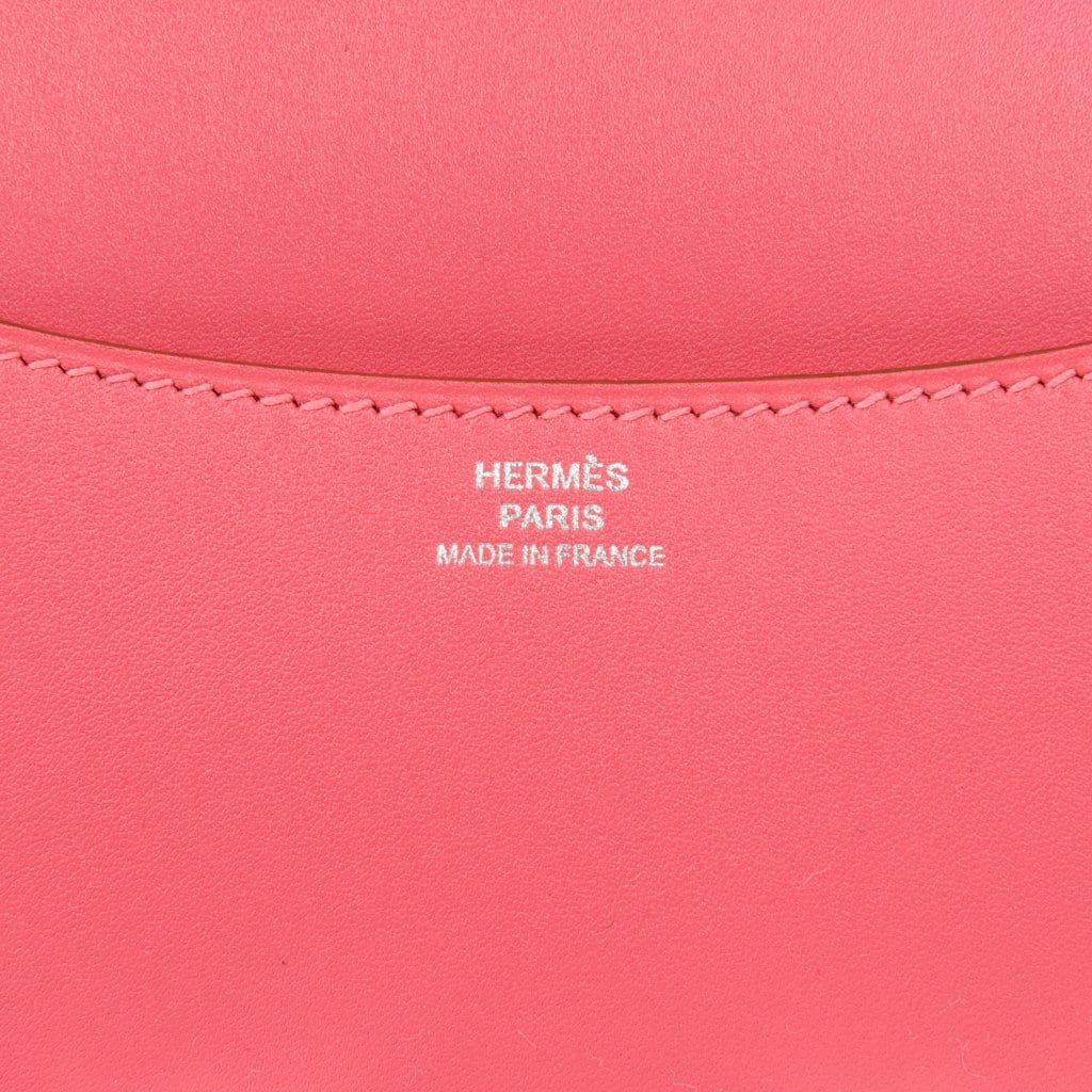 Mini III Constance 18 Bag Rose Lipstick Pink Veau Tadelakt Leather with Palladium Hardware
