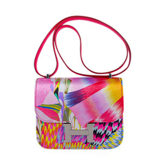 Limited Edition Mini Constance 18 Bag Marble Silk with Palladium Hardware