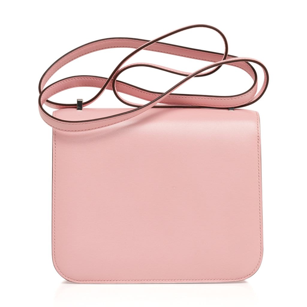 Constance 18 Mini Bag Rose Sakura Tadelakt Bougainvillea Lizard Buckle