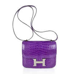 Constance 18 Bag Rare Ultra Violet Alligator Palladium