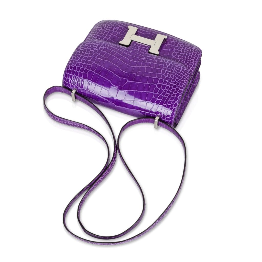 Constance 18 Bag Rare Ultra Violet Alligator Palladium