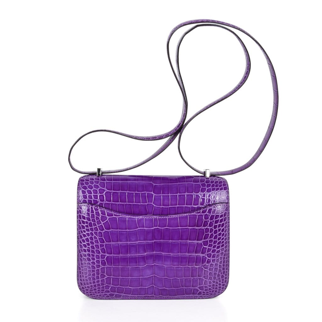 Constance 18 Bag Rare Ultra Violet Alligator Palladium