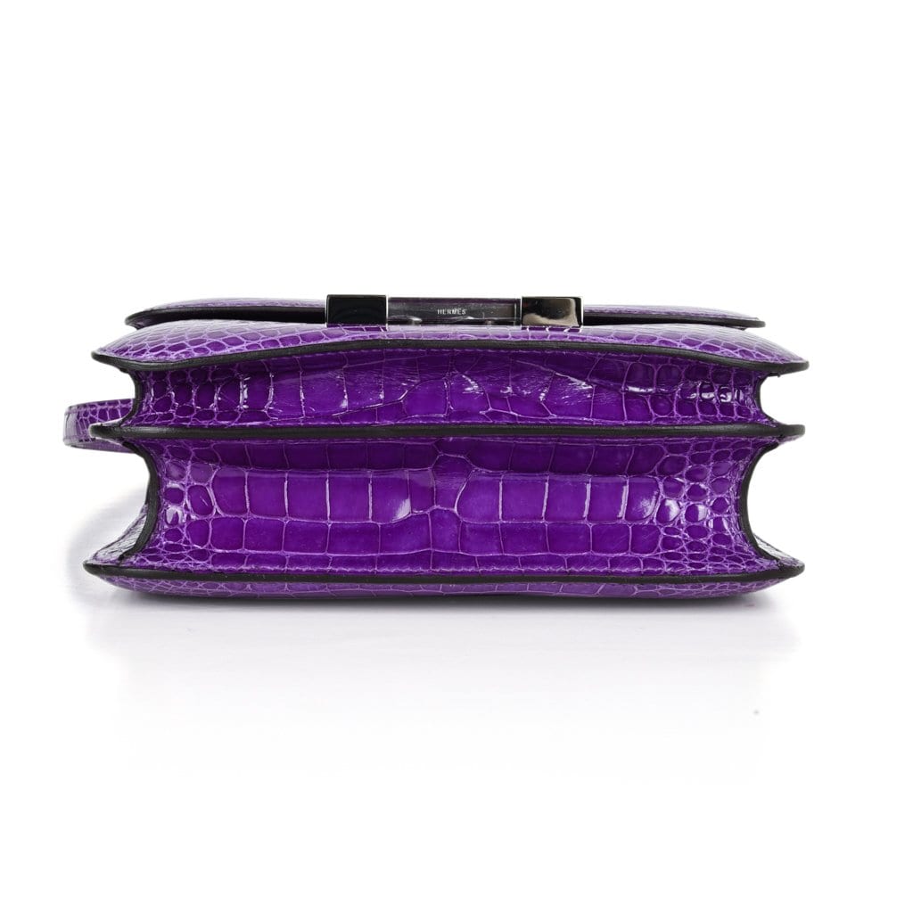 Constance 18 Bag Rare Ultra Violet Alligator Palladium