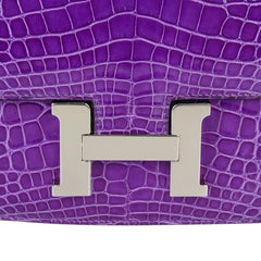 Constance 18 Bag Rare Ultra Violet Alligator Palladium